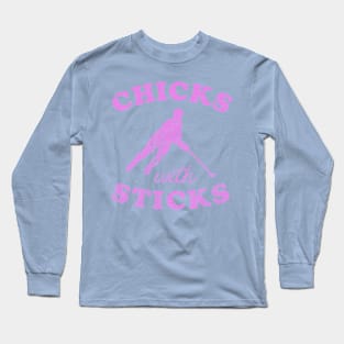 Ringette Chicks with Sticks Long Sleeve T-Shirt